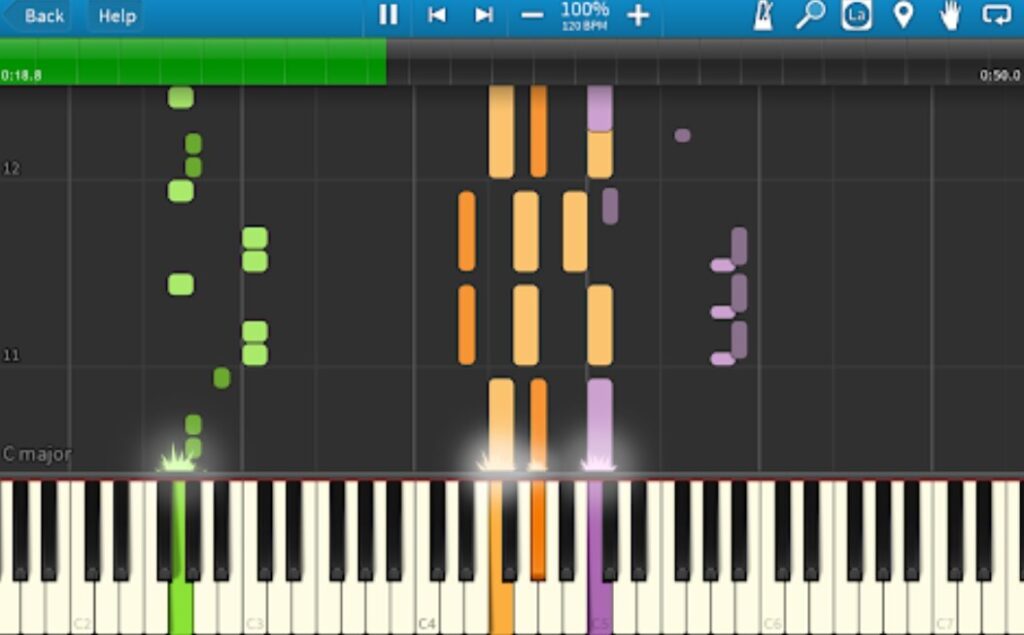 Synthesia phù hợp với người chơi muốn nâng cao kỹ năng đánh đàn của mình